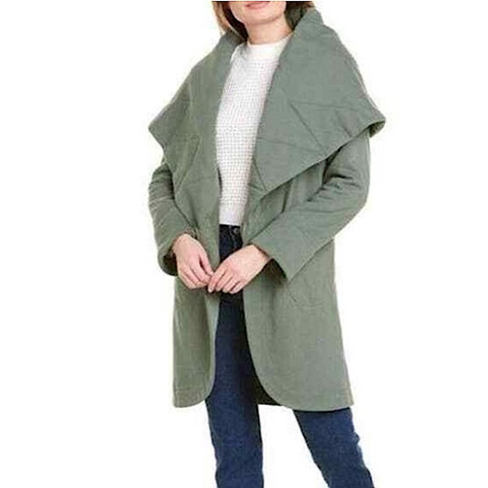 Young Fabulous & Broke Sandrine Stylish Green Oversized Coat